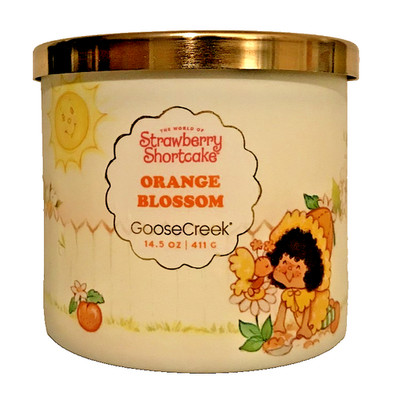 ORANGE BLOSSOM CANDLE LARGE JAR 3 WICK 14.5 OZ GOOSE CREEK X STRAWERRY SHORTCAKE
