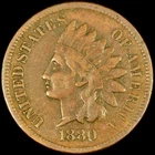 1880 INDIAN HEAD CENT ✪ VF VERY FINE DETAILS ✪ 1C PENNY COIN M ◢TRUSTED◣
