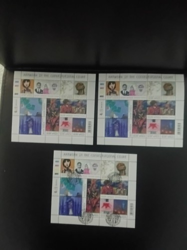 b96\\ SOUTH AFRICA (artwork in the constitutional court) 3-sets - Picture 1 of 8