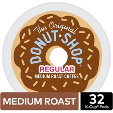 The Original Donut Shop Regular Keurig K-Cup Pods, Medium Roast Coffee, 32 Count