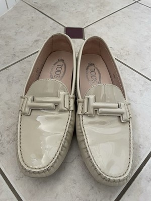Tod's Women's Gray Slip-On Loafers Size 39.5 US 9.5