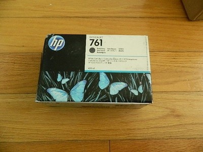2023 GENUINE HP #761 400ml Dark Gray Cartridge CM996A DesignJet T7100 NEW SEALED