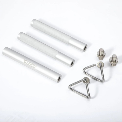 #ad Aluminum Resistance Band Bar 3 Section Detachable Metal Bar Enlarged Hooks $87.29