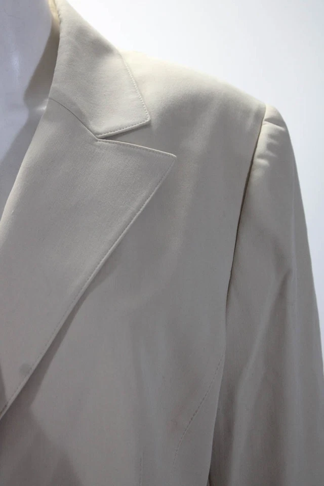 Chaqueta Blazer Tahari Mujer Dos Botones Punta Solapa Beige Talla 16 Foto 2 de 4