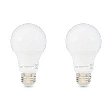 Amazon Basics A19 LED Light Bulbs, 60W 2 Count Pack of 1 , Soft White