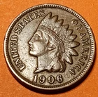 ■ 1906 INDIAN PENNY ONE CENT ☐ Full Liberty