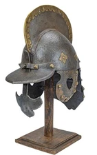 SCARCE HEAVY ORIGINAL 17TH CENTURY POLISH HUSSAR LOBSTER TAIL HELMET c.1670