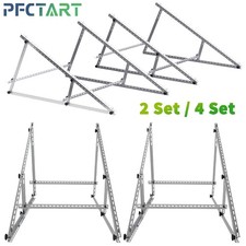 PFCTART 2-4 Set 118cm Reinforced Solar Panel Brackets 0-90° Adjustable Mounting