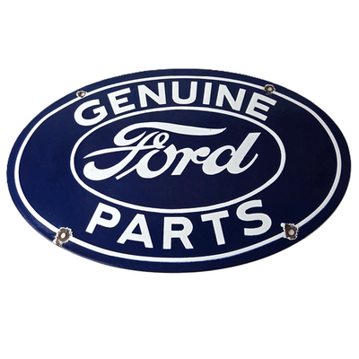 #ad Vintage Ford Motors Sign Gas Auto Service Station Genuine Parts Porcelain Sign $125.57