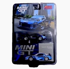 Mini GT MDX 2025 Mazda RX-7 Re-Amemiya Malaysia Diecast Expo 2025 Chrome Blue