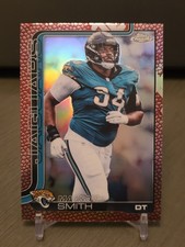 Topps 2025 Chrome NFL Maason Smith Football Leather Jacksonville Jaguars #140