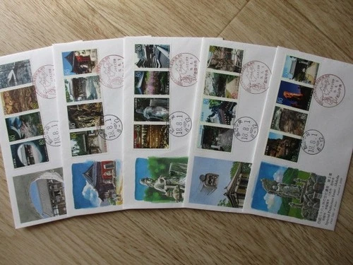 Japan Stamp First Day Cover Shikoku 88 places Special Prefecture 5 Covers 2006