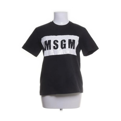 MSGM, T-shirt, Größe: XL, Schwarz/Weiß, Print, Damen #mEW