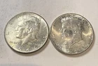 Lot of 2 – 1964 Kennedy Half Dollar Coins – 90% Silver - US Mint A38