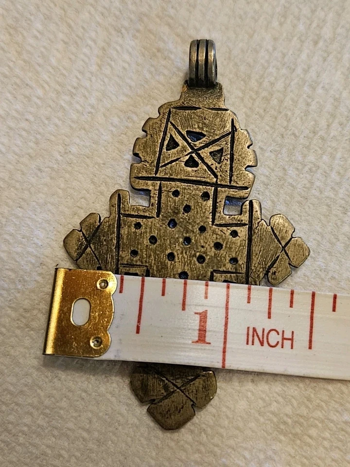 Colgante Cruz Copta Etíope Latón, Colgante Latón, Colgante Cruz Foto 4 de 4