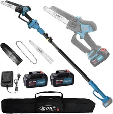 Jovant Cordless 8 inch Pole Saw with 2 Batteries 8inch Chainsaw