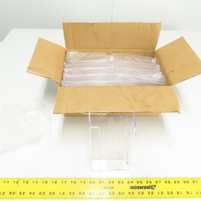 Uline S-18619 4 x 1 1/8 x 6 1/2'' Plastic Acrylic Brochure Pamphlet Holder Lot/10