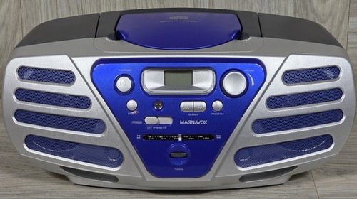 Magnavox MCS210SL/17 CD Player Blue Boom Box, AM/FM Radio - READ DESCRIPTION -