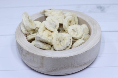 Freeze Dried Banana Slices No Sugar Added Crunchy Snack Small Batch
