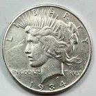 1934-S $1 Peace Dollar 90% Silver San Francisco US Coin