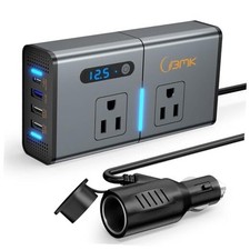 BMK 200W Car Power Inverter Newly Car Plug Adapter Outlet Charger DC 12V Gray