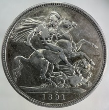 1891 Victoria Crown Silver Coin | Fine Collectable Grade