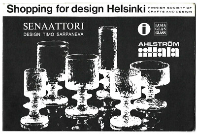 Vintage Ahlstrom Finnish Shopping Guide Map Key Helsinki Finnland Travel 1960s