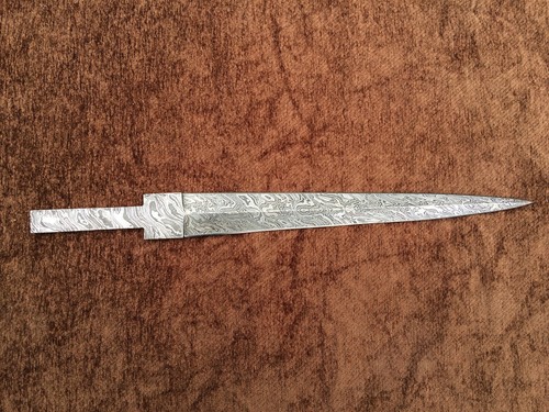 Cuchillo de cuchillas en blanco de daga histórica de acero Damasco hecho a mano personalizado 1B2 - Imagen 4 de 4