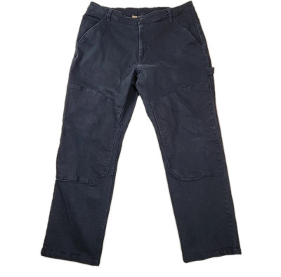 CAT Caterpillar Carpenter Pants Men 40x32 (39x30) Black Double Knee Utility Work