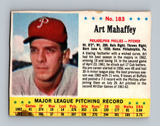 1963 Post Cereal #183 Art Mahaffey FR-GD (Stain) Baseball Card