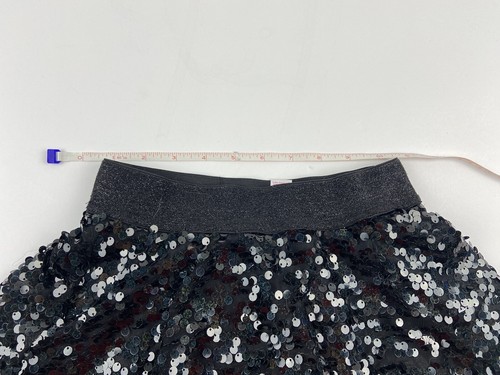 Girls' JUSTICE Sequined Tutu Shorts Skirt Size 7 Black Sparkle Fish Scale Look - Picture 4 of 6