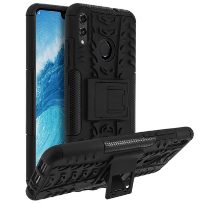 Shockproof Stand case, Backcover for Honor 8X & Kickstand   Black