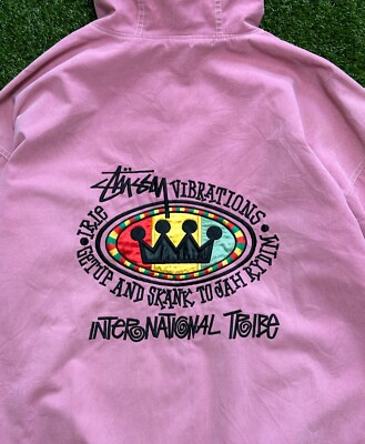 小*野様 希少アイテム STUSSY IRIE ROOTS ジャケット VTG 90s Stussy Irie Roots Parka Jacket Streetwear