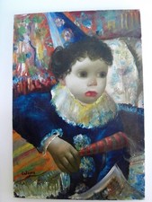CALOGERO Jean(1922-2001)Né en Sicile  Huile sur toile "L'enfant Pierrot" 1945-9 