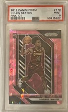 2018-19 Panini Prizm Pink Ice #170 Collin Sexton PSA 9 Rookie RC Jazz