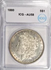 1880 MORGAN DOLLAR ~ FRESH SLAB ICG AU58!