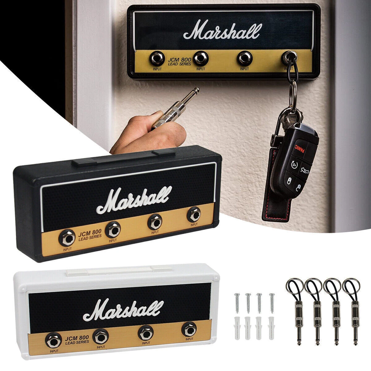Marshall Key Holder Keychain Wall Mounted Storage Key Hooks Guitar Amp Key Rack