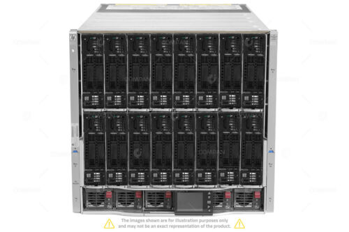 HPE C7000 16x BL460c Gen10 32x Xeon Gold 6242 4TB RAM 32x 300GB Rails - Picture 1 of 11