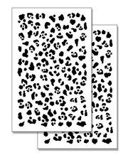 2 PACK Mylar Camo Stencils Camouflage Gun Paint Cerakote Small Leopard Print
