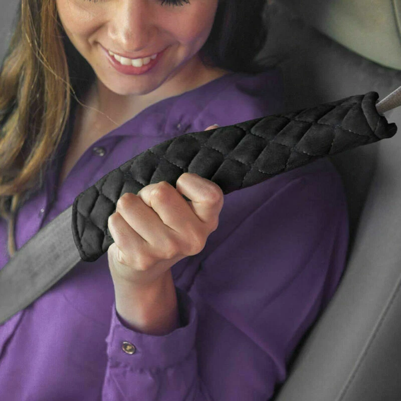 2Pcs Car Safety Seat Belt Shoulder Pad Cover Cushion Harness Driving Universal - Image 4 of 4