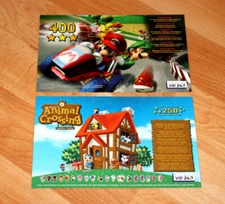  Animal Crossing Population Growing Mario Kart Nintendo VIP Flyer AD Point Card