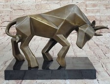 Handcrafted Fransisci Bull Bronze Sculpture Abstract Art Office Decoration Art
