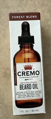 Cremo Revitalizing Beard Oils - Cedar Forest Blend Brand New Nature Open box