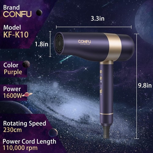 Negative Ionic Hair Dryer Blow Dryer with 110,000 RPM Brand New Sealed - Picture 2 of 8