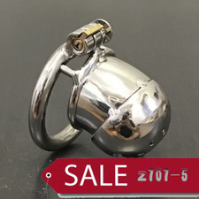 New Stainless Steel Male Chastity Device Short Cage Men's Metal Locking Belt