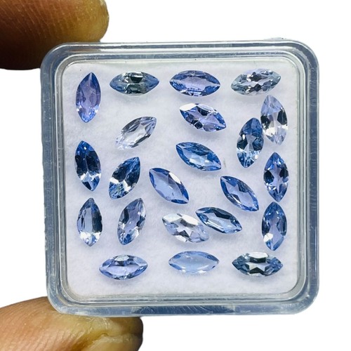 22 Pcs Natural Tanzanite 5x2.5mm Marquise Cut Dazzling Loose Gemstones Lot - Picture 4 of 8