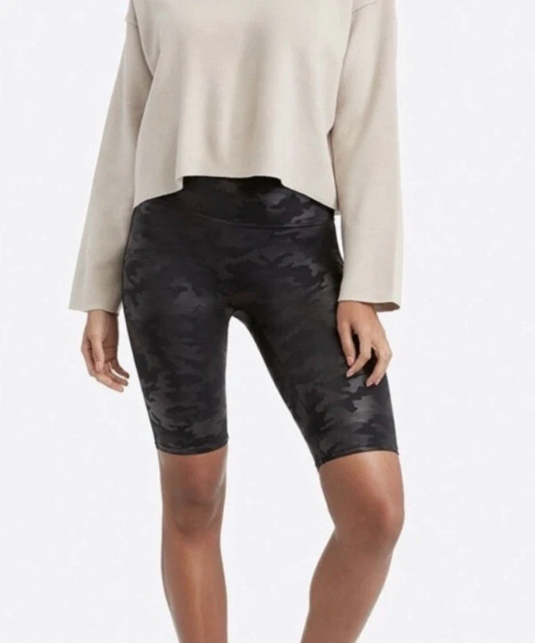 Spanx Faux Leather Biker Shorts