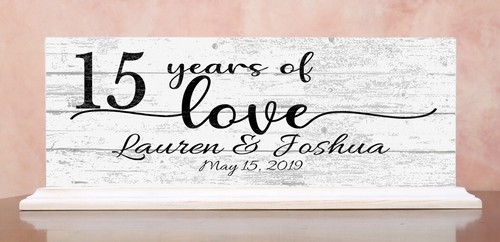 Custom Gift Sign For Wedding Anniversary Personalized Names & Year For Couples - Picture 15 of 80