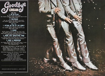 CREAM - Goodbye (1968) VINYL [RSO MWA 7004] NM+/NM+ Japan Import