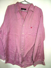 Burgundowa biała koszula Small Charles Jourdan Paris, styl workowaty, długi rękaw,